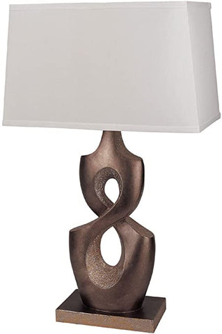 Misty Valley Montbelle Modern Trapeze Shape Golden Bronze Table Lamp (Set-2)