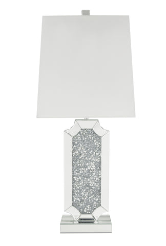 Misty Valley Noralie Table Lamp in Mirrored & Faux Diamonds, Glam Table Lampshade