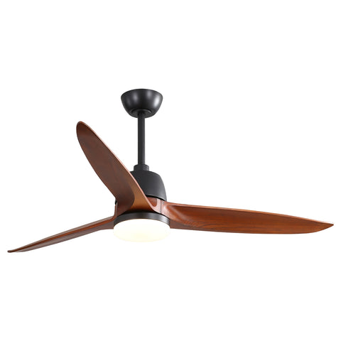 Misty Valley 56in. Modern Matte Black Reversible Ceiling Fan with Light, 6 Speed Remote Energy-saving DC Motor