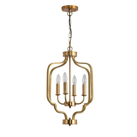 Misty Valley Electroplated Gold Chandelier Iron Gold 6 Bulbs