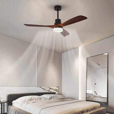 Misty Valley 52in. Wood Ceiling Fan with Light Remote Control,3 Blade Ceiling Fan,Modern Propeller Fan With Adjustable Speeds,Ceiling Fan Indoor with Light