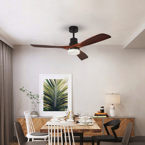 Misty Valley 52in. Wood Ceiling Fan with Light Remote Control,3 Blade Ceiling Fan,Modern Propeller Fan With Adjustable Speeds,Ceiling Fan Indoor with Light