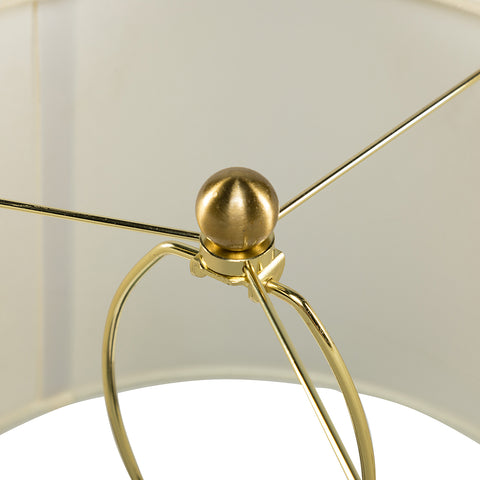 Misty Valley 20" Modern LED Bedside Table Lamp with Linen Shade and Glass Base