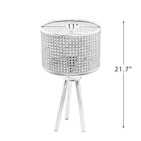 Misty Valley Zen Concept Solid Wood Rattan 21.3" Table Lamp with In-line Switch Control