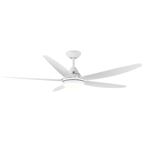 Misty Valley 56in. Integrated Modern White LED Ceiling Fan with Light and Remote Control