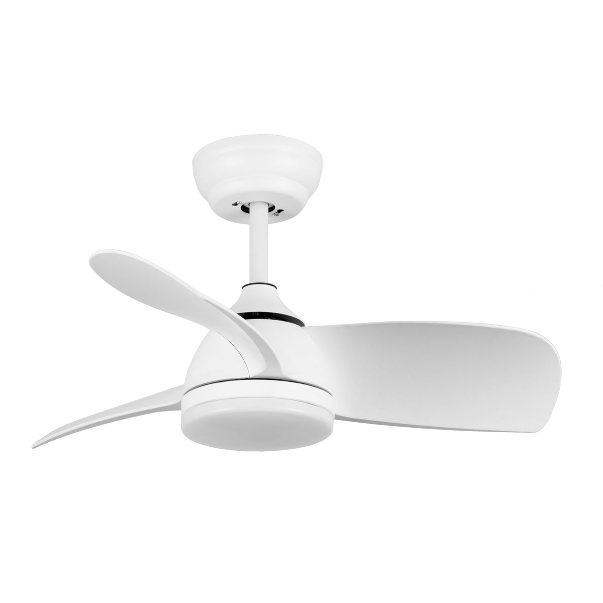Misty Valley 28in. Modern White Integrated LED 6-Speed Low Profile Ceiling Fan with Light For Bedroom