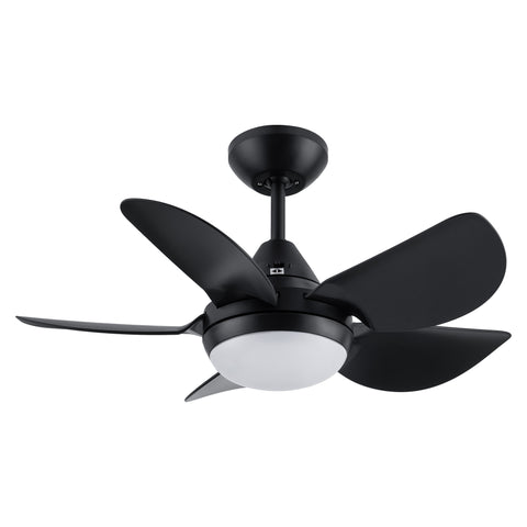 Misty Valley 30in. integrated LED Ceiling Fan with Light,Matte Black ABS Blade