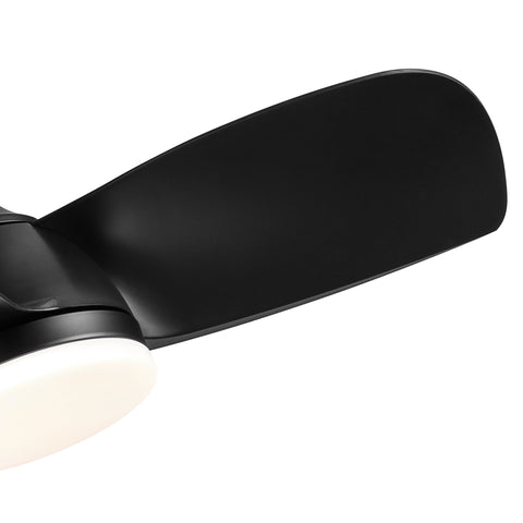 Misty Valley  28in. Integrated LED Black Ceiling Fan with Light,  ABS Blade