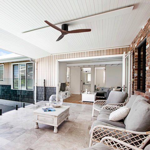 Misty Valley 52in.Solid Wood Blade Low Profile Ceiling Fan without Light,Flush Mount Ceiling Fan