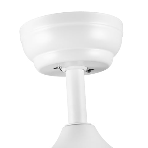 Misty Valley 28in. Modern White Integrated LED 6-Speed Low Profile Ceiling Fan with Light For Bedroom