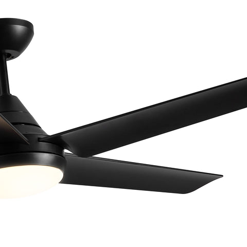 Misty Valley 48in. Modern 5-Blade Integrated LED Black Ceiling Fan with Light, Color-Changing Quiet Remote Control Ceiling Fan