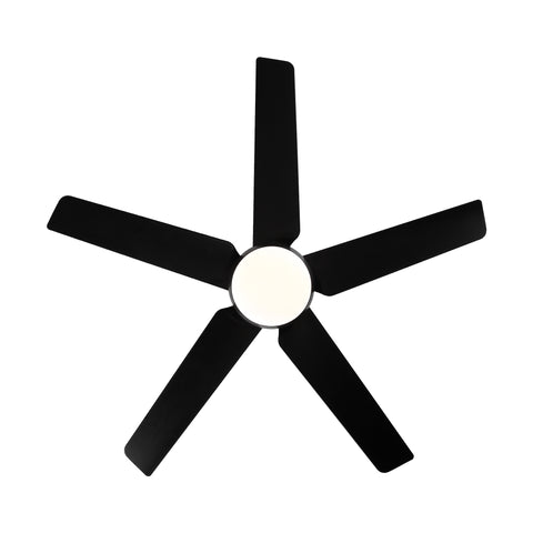 Misty Valley 48in. Modern 5-Blade Integrated LED Black Ceiling Fan with Light, Color-Changing Quiet Remote Control Ceiling Fan