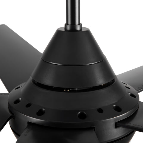 Misty Valley 48in. Modern 5-Blade Integrated LED Black Ceiling Fan with Light, Color-Changing Quiet Remote Control Ceiling Fan