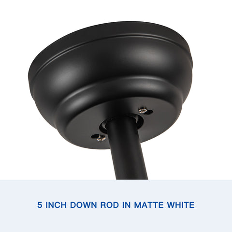 Misty Valley 44in. Integrated LED Black Ceiling Fan with Light, Color Changing and Remote Control