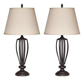 Misty Valley Mildred Bronze Finish Casual Table Lamp (Set of 2)
