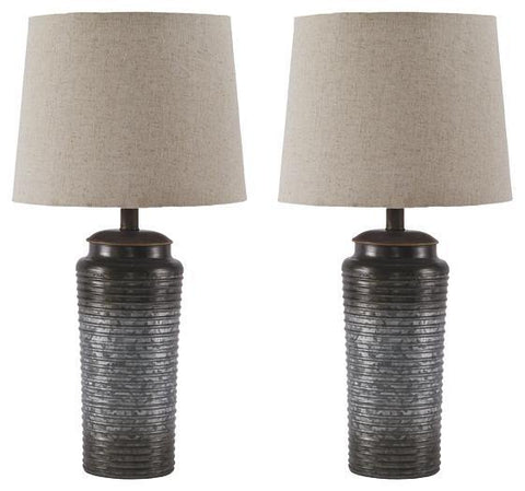 Misty Valley Norbert Gray Casual Table Lamp (Set of 2)