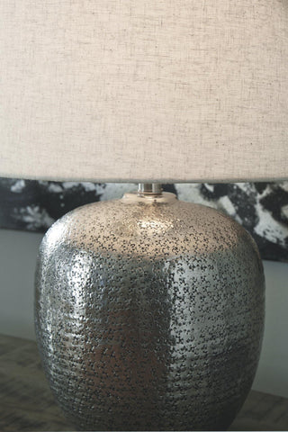 Misty Valley Magalie Antique Silver Finish Contemporary Table Lamp