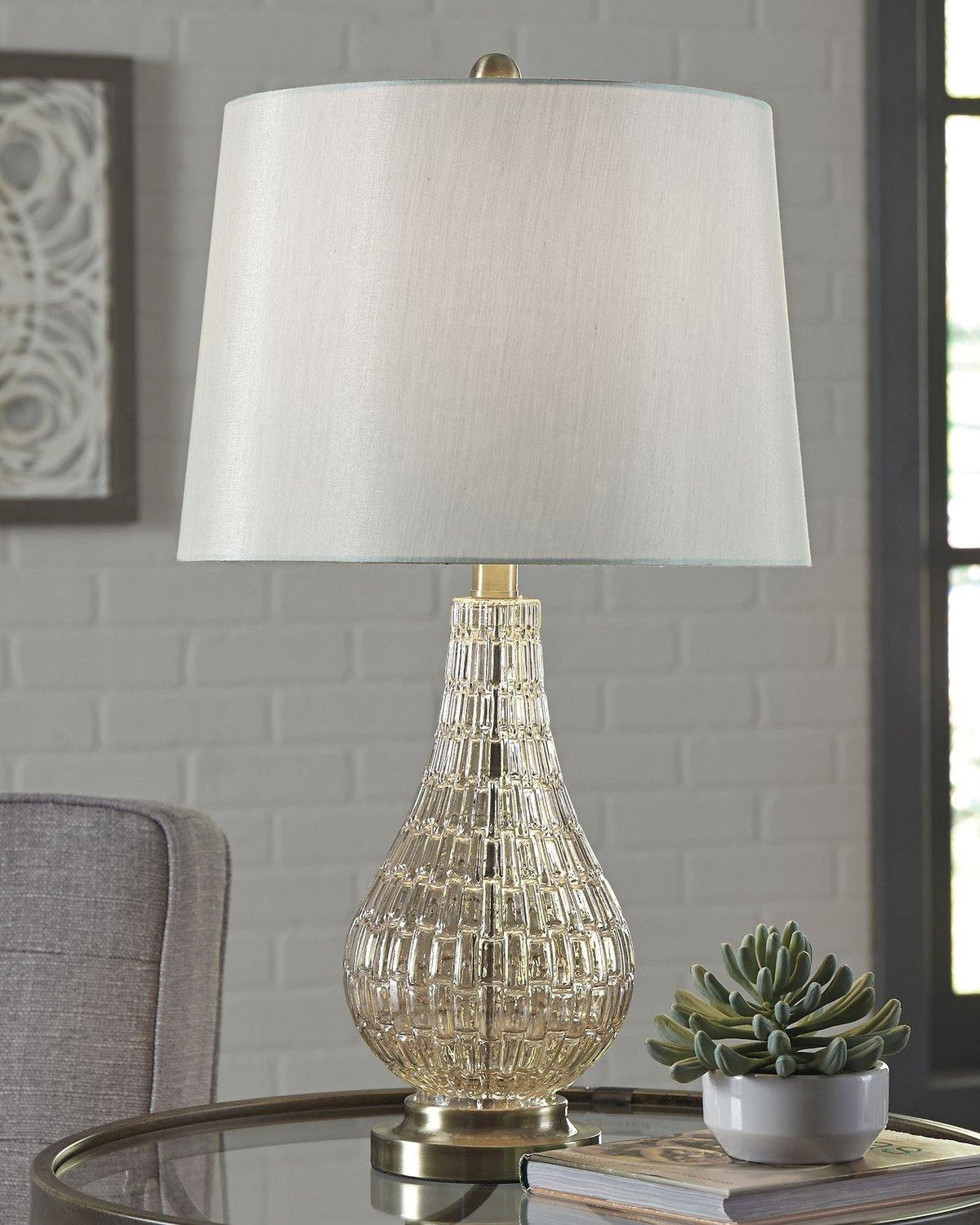 Misty Valley Latoya Champagne Contemporary Table Lamp