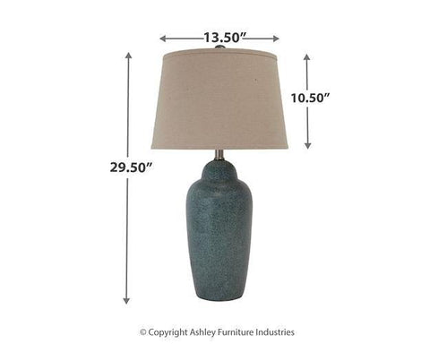 Misty Valley Saher Green Contemporary Table Lamp