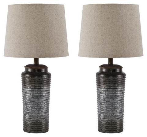 Misty Valley Norbert Gray Casual Table Lamp (Set of 2)