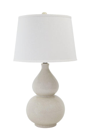 Misty Valley Saffi Cream Contemporary Elegance Double Gourd Shaped Base Table Lamp