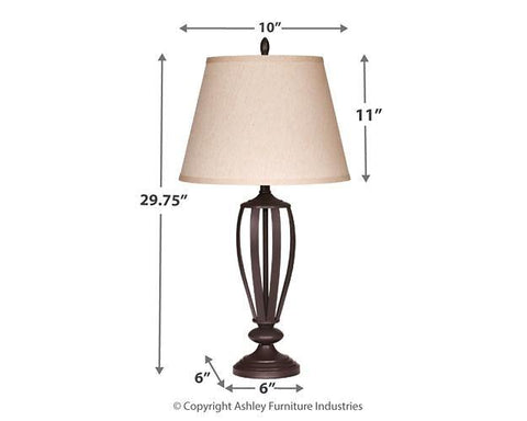 Misty Valley Mildred Bronze Finish Casual Table Lamp (Set of 2)