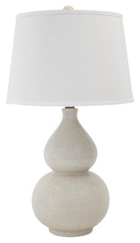 Misty Valley Saffi Cream Contemporary Elegance Double Gourd Shaped Base Table Lamp