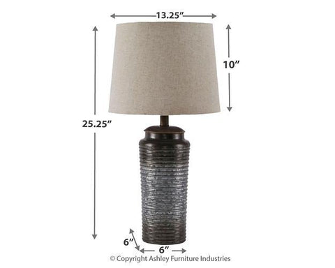 Misty Valley Norbert Gray Casual Table Lamp (Set of 2)