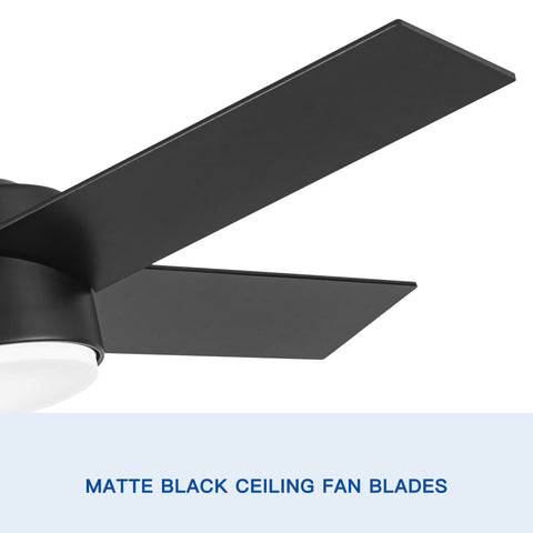 Misty Valley 44in. Integrated LED Black Ceiling Fan with Light, Color Changing and Remote Control