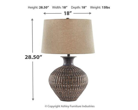 Misty Valley Magan Antique Bronze Finish Casual Table Lamp