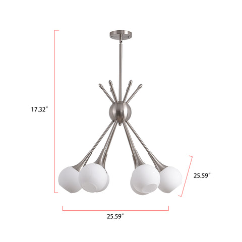 Misty Valley 6-Light Modern American Medieval Branch Golden Chandelier for Living Room