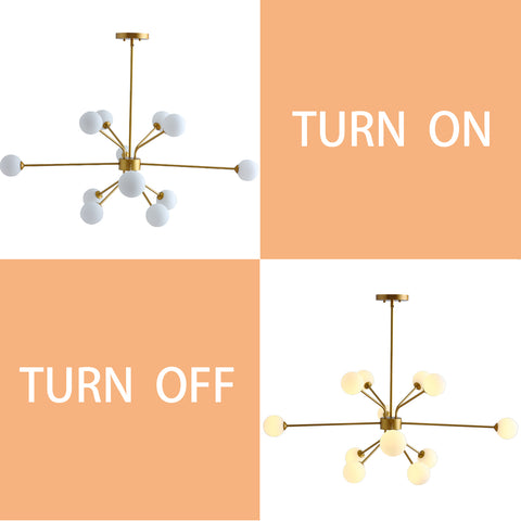 Misty Valley Modern American Branch Chandelier 12 Bulbs