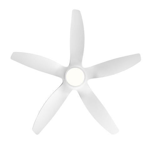 Misty Valley Modern 60in. Integrated LED Ceiling Fan Lighting with White ABS Blade