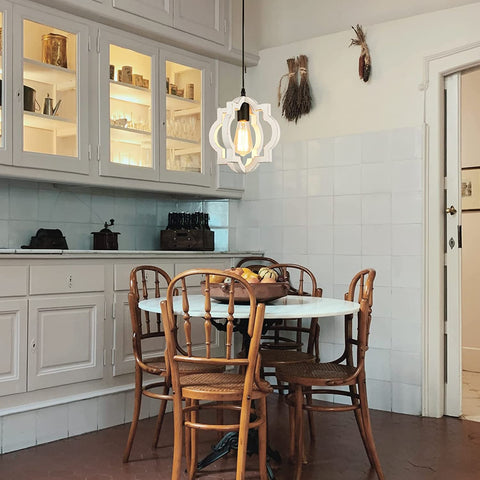 Misty Valley 1-Light Farmhouse Orb Chandelier, Kitchen Island Light for Hallway