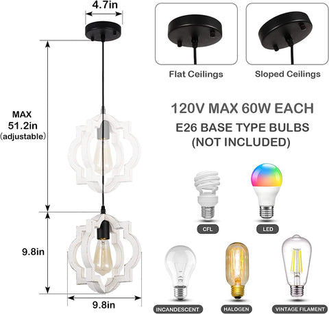 Misty Valley 1-Light Farmhouse Orb Chandelier, Kitchen Island Light for Hallway