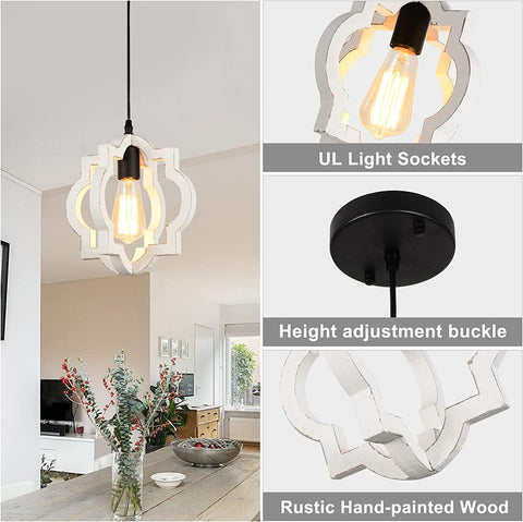 Misty Valley 1-Light Farmhouse Orb Chandelier, Kitchen Island Light for Hallway