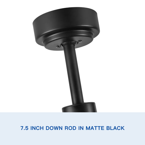 Misty Valley 72in. Integrated LED Modern Industrial Ceiling Fan with Black ABS Blade