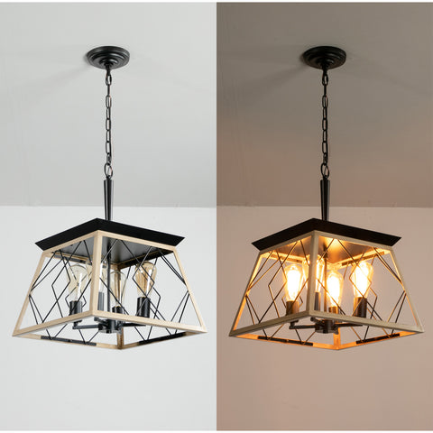 Misty Valley 4-Light Farmhouse Chandeliers for Dining Room,Rustic Kitchen Island Light Fixture, Autique