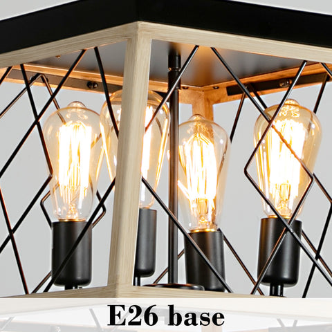 Misty Valley 4-Light Farmhouse Chandeliers for Dining Room,Rustic Kitchen Island Light Fixture, Autique
