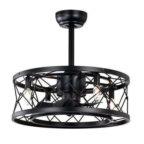 Misty Valley Brown LED Ceiling Fan with Light,AC Motor Quiet Small Ceiling Fan for Bedroom