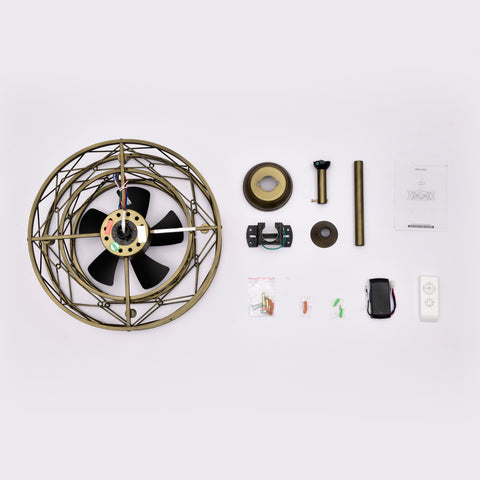 Misty Valley 20in. Low profile Enclosed Modern Reversible Bladeless Ceiling Fan with Light,Flush Mount Ceiling Fan for bedroom