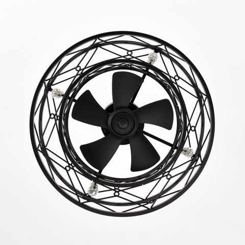 Misty Valley Brown LED Ceiling Fan with Light,AC Motor Quiet Small Ceiling Fan for Bedroom