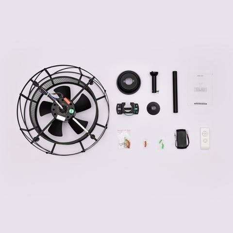 Misty Valley 20in. Industrial 5-Blade Ceiling Fan with remote control ,5 ABS Blades small size ceiling fan