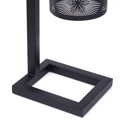 Misty Valley Modern Matte Black Metal Table Lamp for Bedroom(Set of 2)