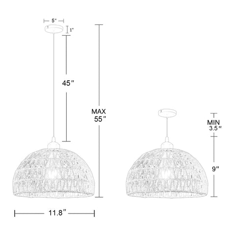 Misty Valley Janpanese Globe Chandelier, Kitchen Island Light, Pendant Light for Dining Room,Hallway