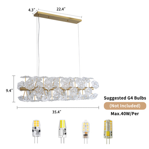 Misty Valley Modern American cylindrical Glam Crystal Chandelier, Classic Crystal Ceiling Light-18 bulbs