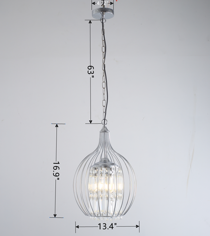 Misty Valley Modern American Spherical Crystal Chandelier -3 Bulbs -E12 Lamp Holder