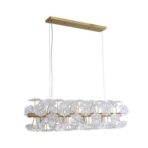 Misty Valley Modern American cylindrical Glam Crystal Chandelier, Classic Crystal Ceiling Light-18 bulbs