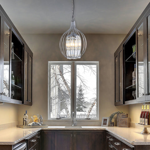 Misty Valley Modern American Spherical Crystal Chandelier -3 Bulbs -E12 Lamp Holder