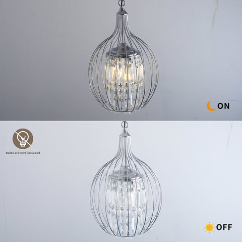 Misty Valley Modern American Spherical Crystal Chandelier -3 Bulbs -E12 Lamp Holder